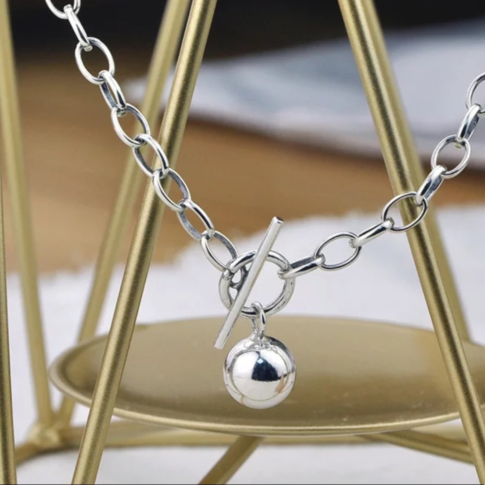NEW 925 Sterling Silver Pendant Choker Necklace - Picture 3 of 5